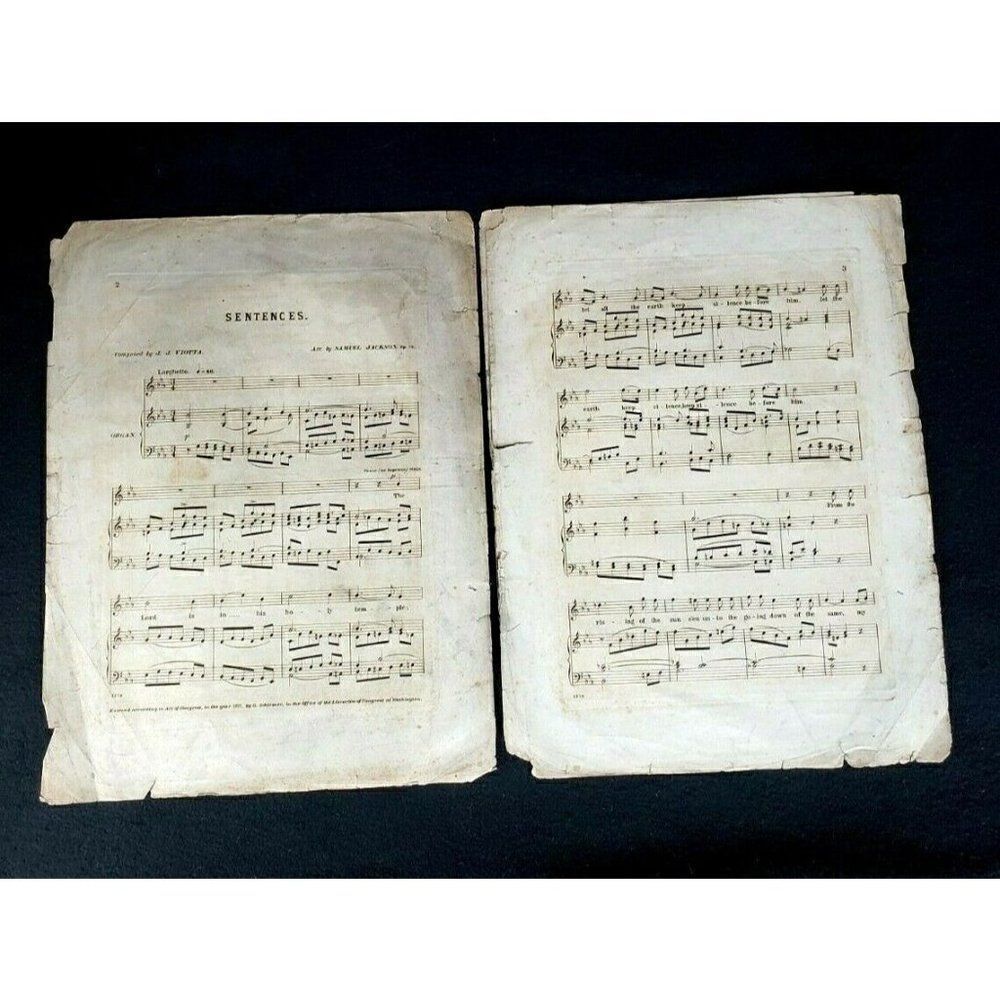 Vintage Lord In His Holy Temple Schirmer Sheet Music Samuel Jackson Religious